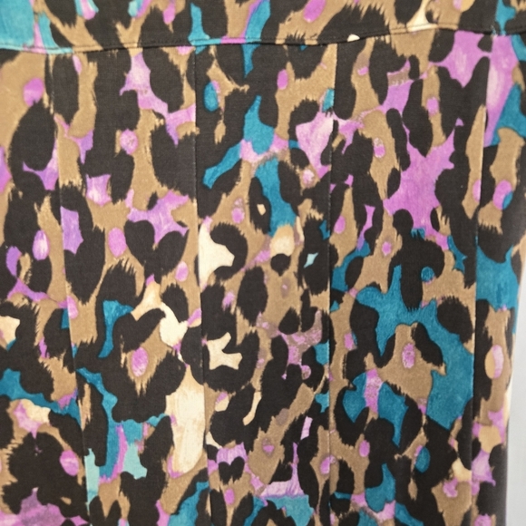 Diane Von Furstenberg Multicolor Leopard Print Pencil Skirt Size Small - Picture 4 of 9